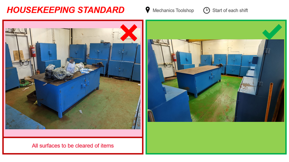 5S Housekeeping Standard Before and After
